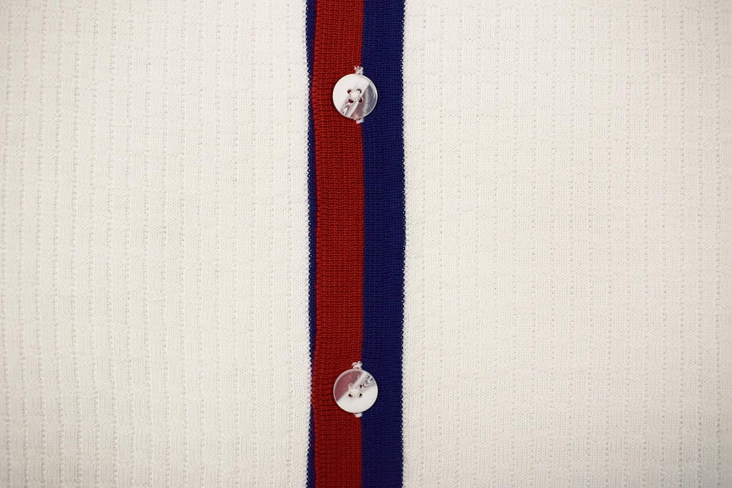 Men’s Short Sleeve Knit Sports Shirt - Modern Polo Vintage Classics: Solid Geometric Jacquard with Color Tipping at  Men’s Clothing store
