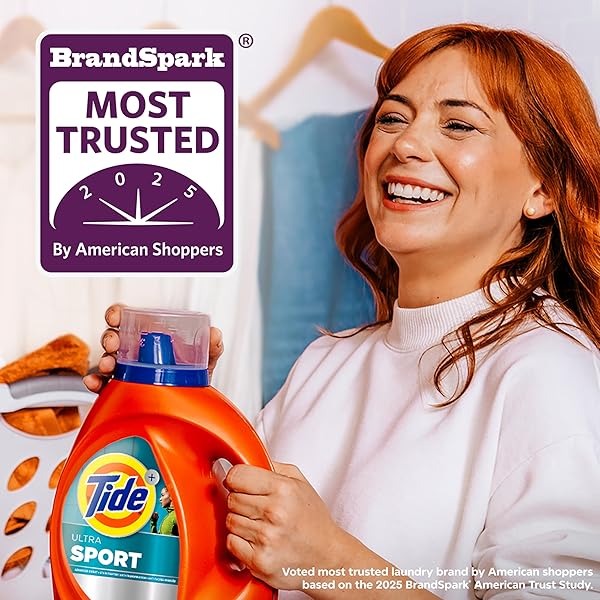 TIDE PLUS FEBREZE SPORT ODOR DEFENSE HE TURBO CLEAN LIQUID LAUNDRY DETERGENT, 84 FL OZ, 54 LOADS