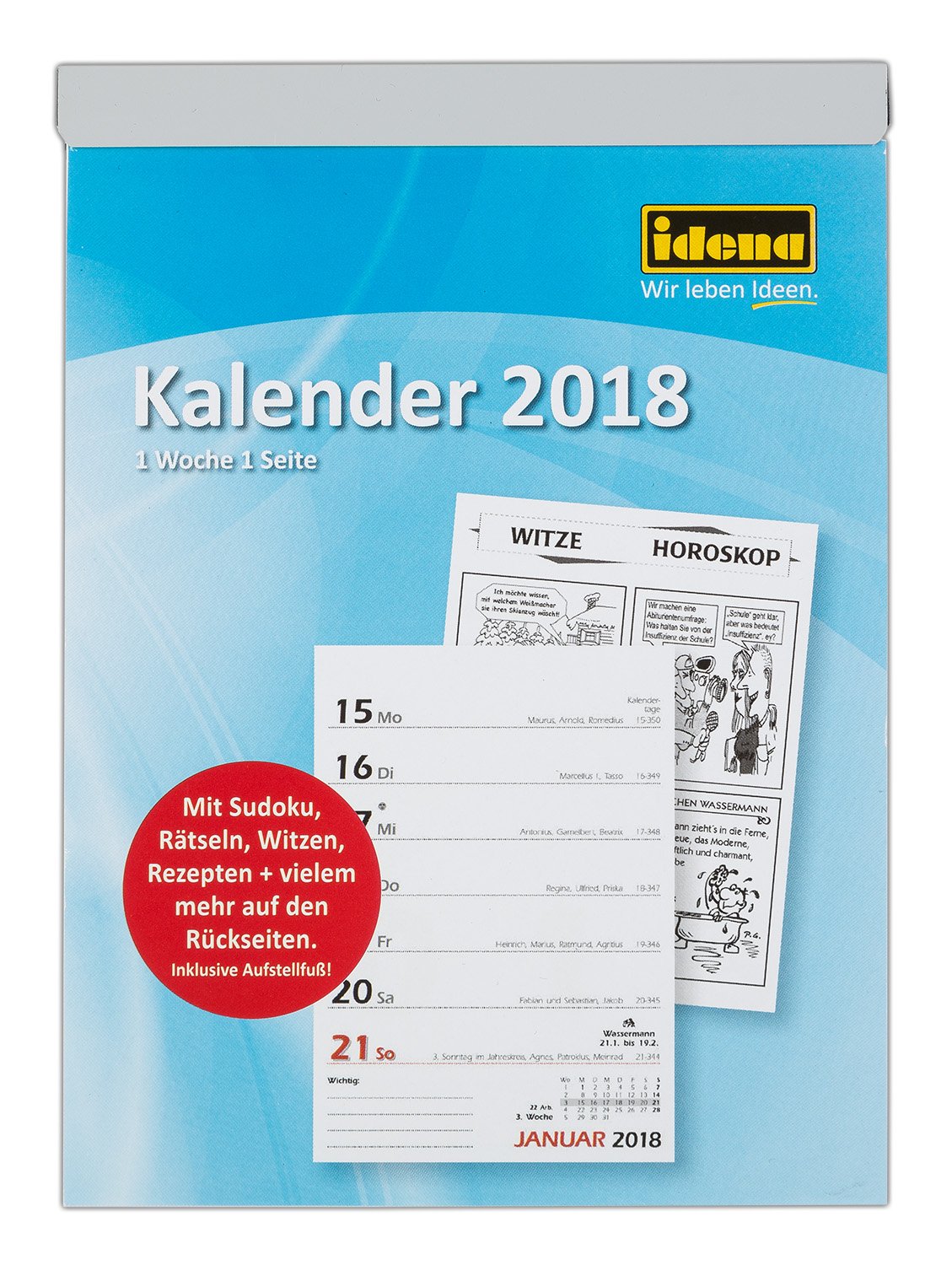 Idena 10826 Week Block Number 25, 2018, FSC Mix, 105 x 150 mm