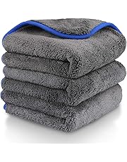 Gifort 3X Panno in Microfibra, Panno in Microfibra per Auto, Panno per lucidatura per la Cura dell'auto, 1200GSM, qualità Premium per Uso Professionale per la Cura dell'auto o la casa