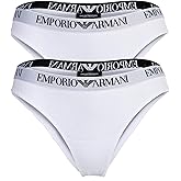 Emporio Armani Women's Essential Cotton 2 Pack Brazilian Brief