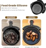 Q Lines Silicone Air Fryer Liner 2 Pack - Heat-Resistant & Reusable view 2