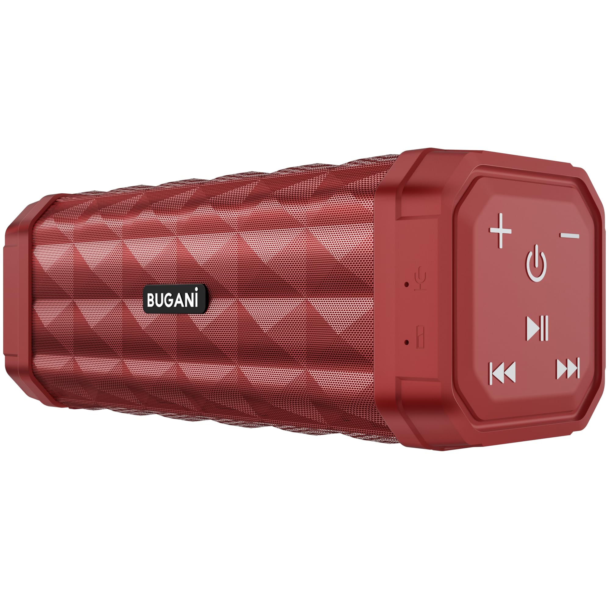 Photo 1 of BUGANI Bluetooth Speaker Portable Wireless Speaker, 100ft Wireless Range, Louder Volume, Stereo Sound, Amazing Bass 24H Playtime, IPX5, Built-in Mic, Waterproof Speaker for Home, Outdoor, Red