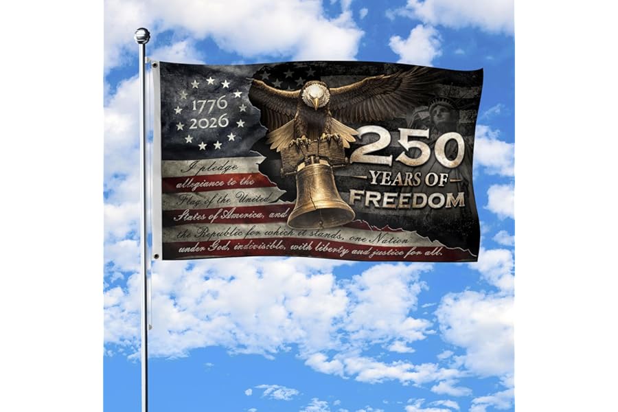 250 Anniversary Usa Flag, Commemorative House Flags, American Flag With Eagle, Two-sided Design 3x5 Ft 1