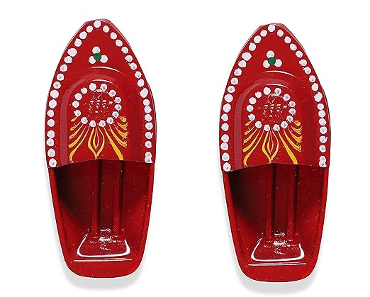 KRIWIN Set of 2 Red Hand Painted Fun Steam Powered Tin Toy Boat Nav Pop Put Putt Candle Powered Fuel Flame with Free Dropper and Candle