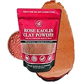Bare Essentials Living - Pink Kaolin Clay Rose Powder (12 oz) 100% Natural Pink Powdered Clay for Seed Bombs, Pink Clay Mask for Face or for Colorant DIY Spa, Pink Rose Soap, Bath Bomb, Deodorant