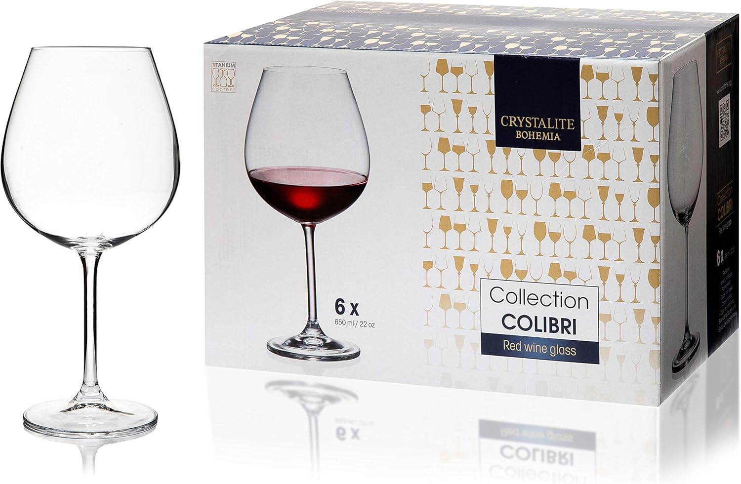 Set di 6 bicchieri da vino