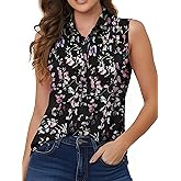 TOLOVIC Wrinkle Free Womens Sleeveless Button Down Shirts for Women Stretch Business Office Formal Work Blouses Tops
