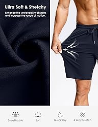 Men's Workout Shorts with Zipper Pockets 7 Inch