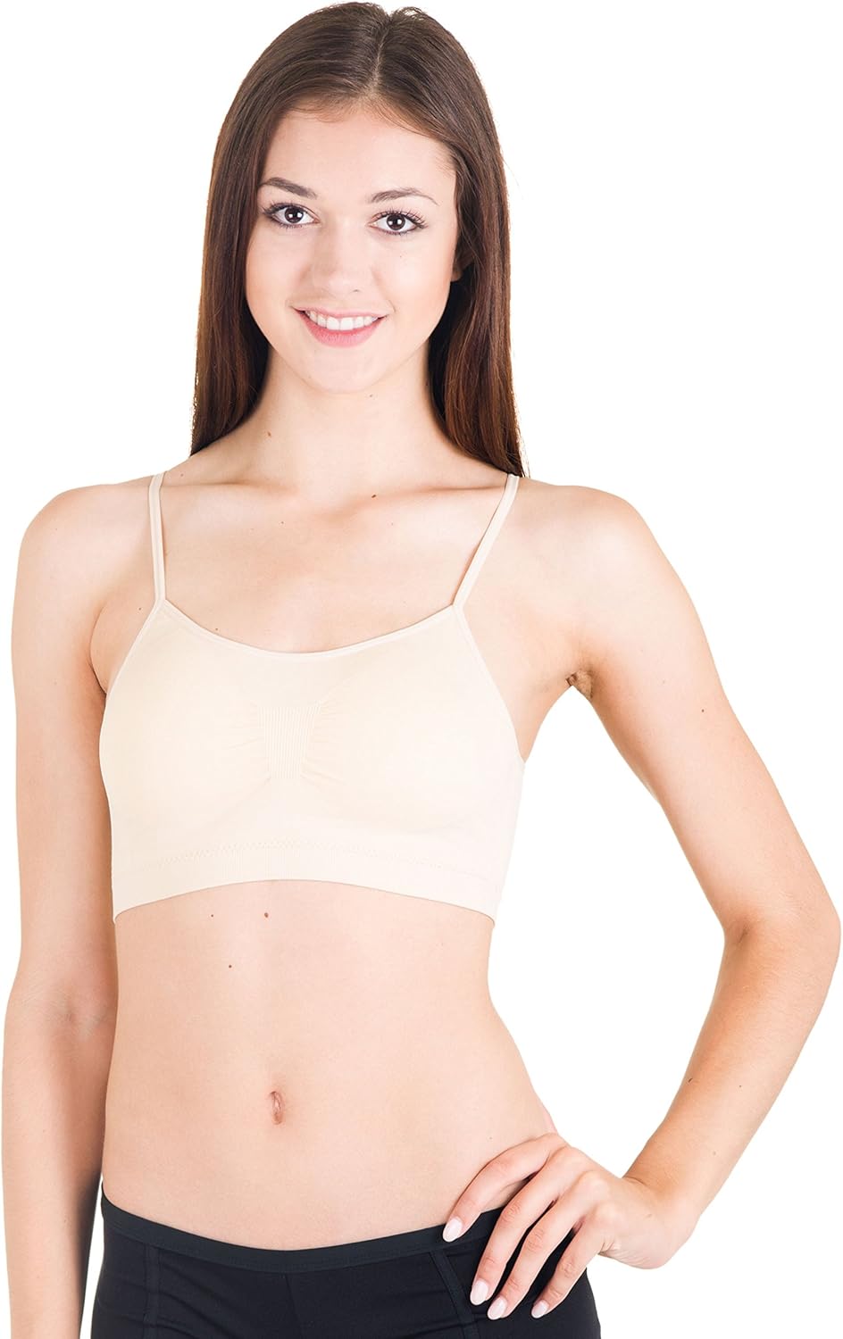 Kalon 4 Pack Nylon Spandex Removable Pads Comfort Seamless Bras at  Women’s Clothing store