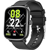 Popglory Smart Watch, 1.69'' Fitness Watch Women Men with Heart Rate, Blood Pressure, Blood Oxygen & Sleep Monitor, 110 Sports Modes Fitness Tracker, Waterproof Pedometer Compatible Android iPhone