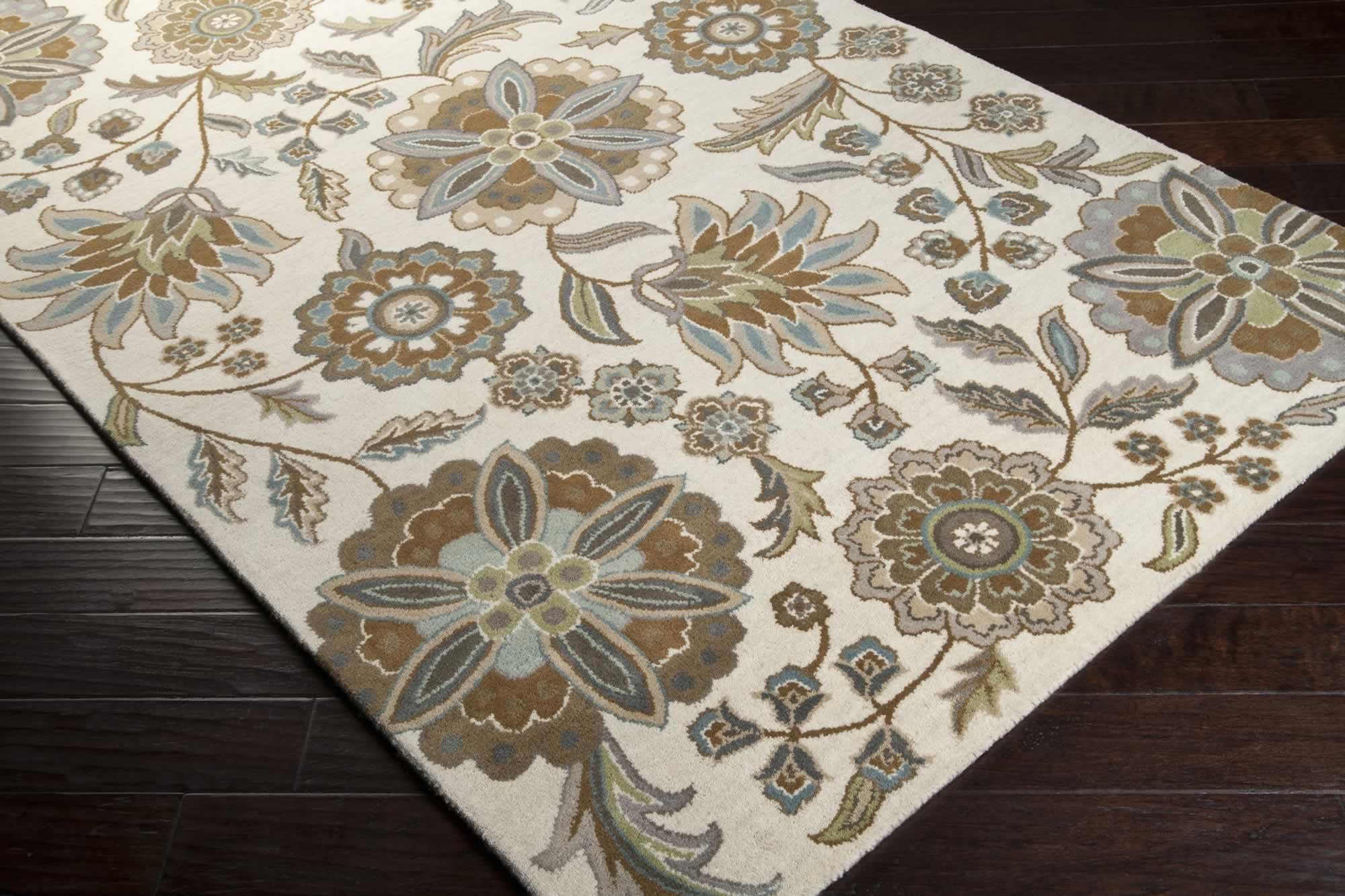 Contemporary Area Rug. Safari Tan, Cobble Stone 5' x 8'