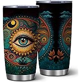 ATHAND Evil Eye Decor,20 Oz Insulated Stainless Steel Iced Coffee Tumbler with Lid,Funny Travel Coffee Mug Cup Water Bottle,Birthday Party Gifts For Women,Men,Friends,Girl,Wife,1 Pcs