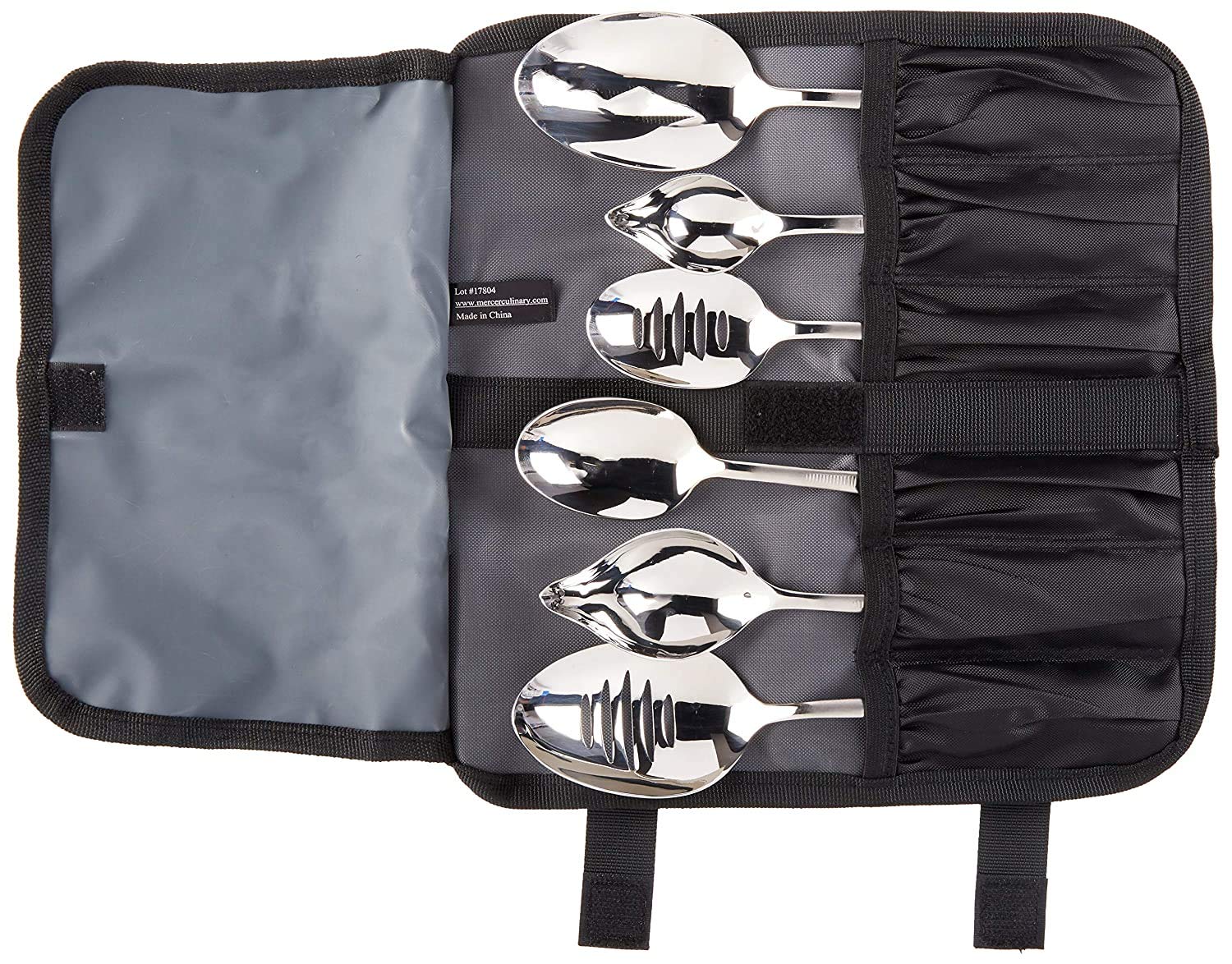 Mercer Culinary Plating Spoons Kit, 7 Pieces, Stainless Steel, 12x12x3 cm