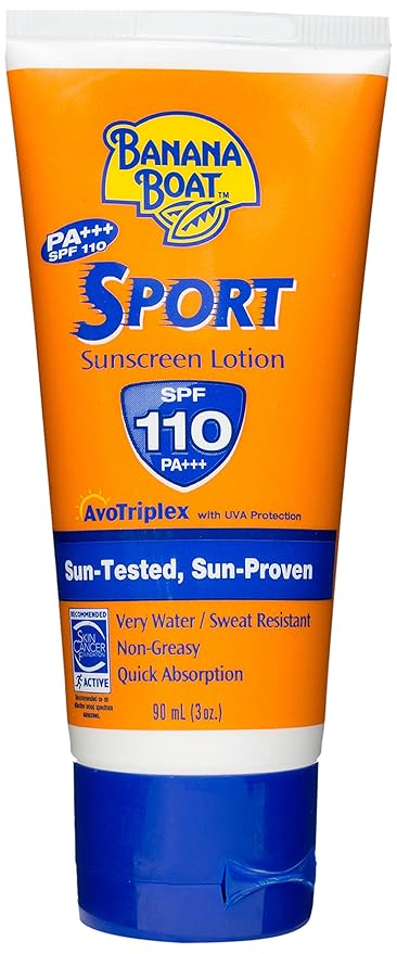 Banana Boat Sport Sunscreen Lotion Spf 110 Pa+++ Avotriplex With Uv Protection 90 Ml
