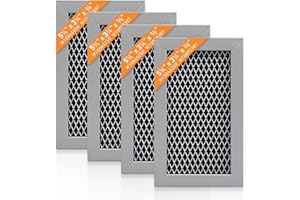 AKRISHELY 4 Pack W10892387 W10845250 Microwave Charcoal Filter Compatible with Whirlpool Microwave, Replaces 4455038, PS11769323, W10845250, WMH31017FW