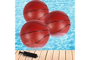 Vobab Pool Basketball, 3 Pack 6” Water Basketball for Pool Basketball Hoop, PVC Small Basketballs for Pool, Mini Basketball for Kids Adults Pool Game Water Games Poolside Play Indoor Outdoor