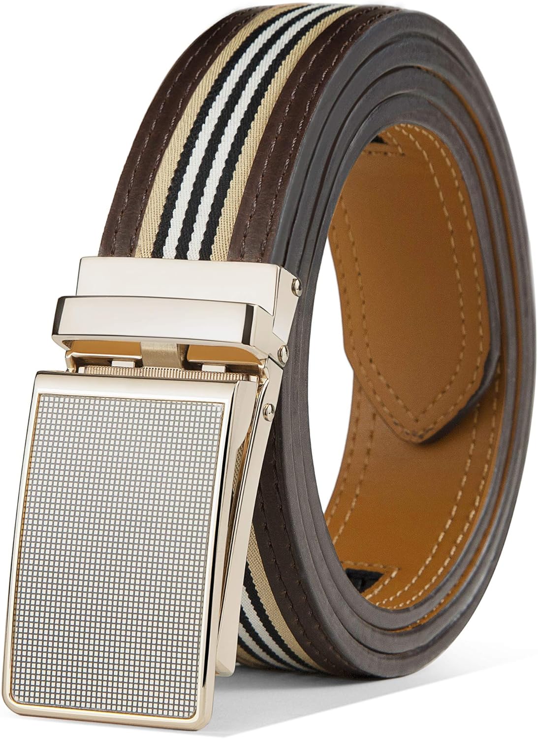 Men's Belt,BULLIANT Leather Ratchet Belt for Men Dress 1 3/8,Trim to