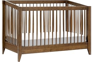 Babyletto Sprout 4-in-1 Convertible Crib with Toddler Bed Conversion Kit in Natural Walnut, Greenguard Gold Certified