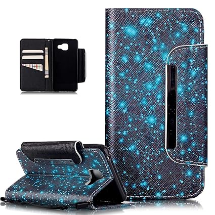 Kompatibel mit Galaxy A3 2016 Hülle,Groß Magnetic Buckle Bunte Gemalt Malerei Muster PU Lederhülle Taschen Handyhülle Flip Wa
