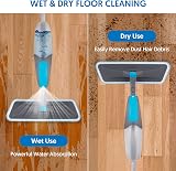 BPAWA Spray Floor Mop with 2x 550ML Bottles 4 Reusable Pads Microfibre view 2