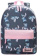 Disney Stitch Backpack for Girls Navy Pink Rucksack School Bag