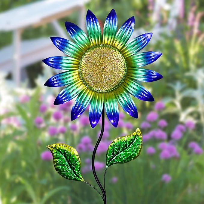 Exhart - Estaca para jardín, diseño de Girasol: Amazon.es: Jardín