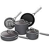 Ninja Foodi NeverStick Premium Hard-Anodized 8-Piece Cookware Set, slate grey, C38000