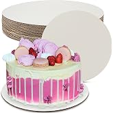 MT Products Corrugated White Cardboard Cake Board or Pizza Circle 14 inch - Sturdy Cake Base for Displaying Cakes, Bread and Desserts (15 Pieces) - Made in The USA