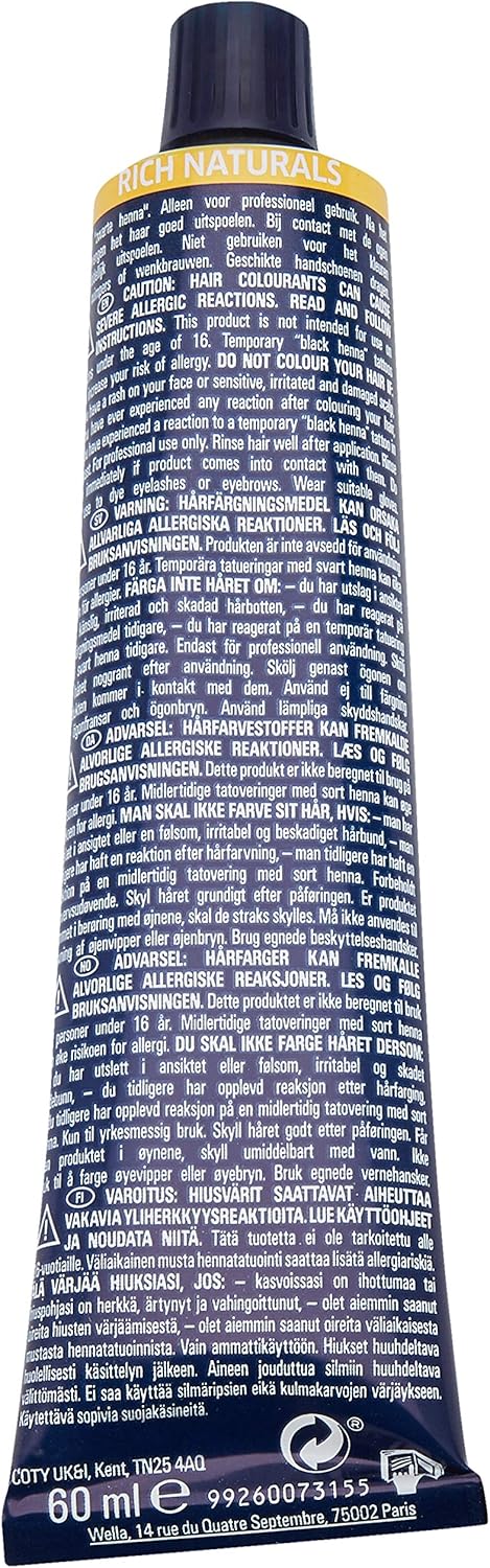 Wella Koleston Perfect MePlus Rich Naturals Permanent Hair Colour Cream, No. 6/1 Dark Blonde Ash, 60 ml, 60 ml (Pack of 1) - Image 4