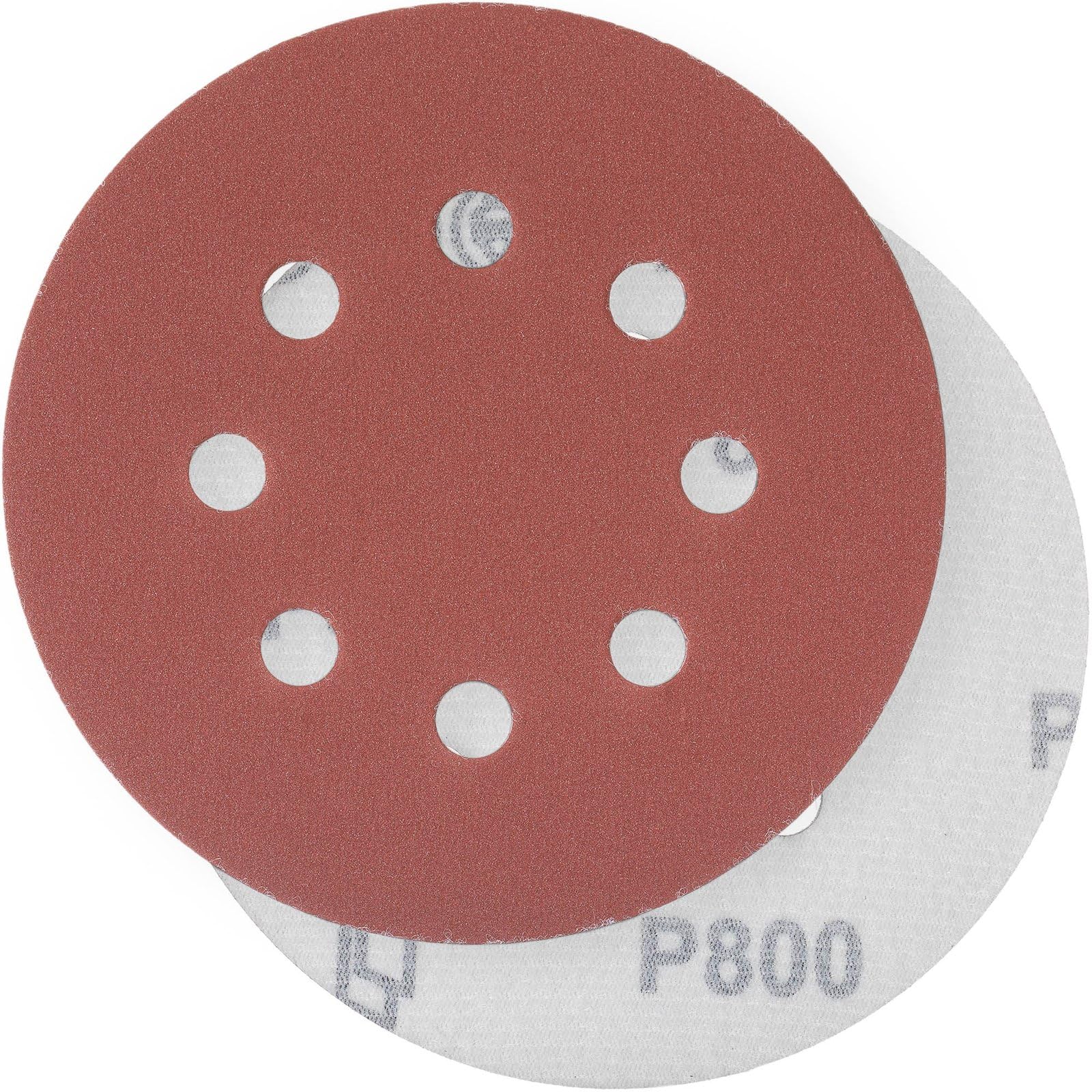 YoiYee 800 Grit Sanding Discs Pads, 8 Holes, 125mm/5-inch Hook and Loop Quick Change Sandpaper Sheet for Random Orbital Sander, 20 Pack