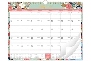 ARTFAN Calendar 2025-2026 - Wall Calendar 2025-2026, Jul. 2025 - Dec. 2026, 18 Monthly Calendar with Thick Paper, 15" x 11.5", Twin-Wire Binding + Hanging Hook + Unruled Blocks with Julian Date - Green