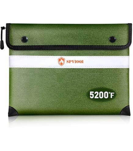 JUNDUN Fireproof Money Bag, 10.6"x6.7" Waterproof And Fireproof Cash - View #7