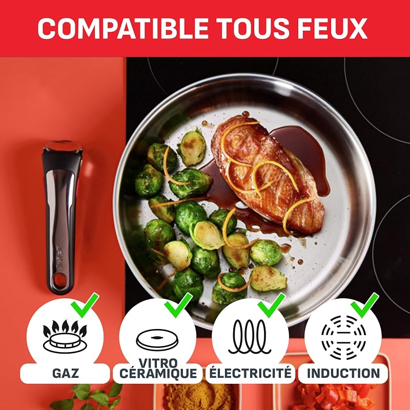 - Ingenio Emotion Batterie de cuisine Acier Inoxydable - 20 pièces