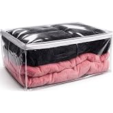 Handy Laundry Comforter Storage Bag &ndash; Large 90L Clear Zippered Organizer for Blankets, Bedding, Clothes &amp; Pillows, Durable Plastic Storage for Closet, Moving, Under Bed &ndash; Dust &amp; Moisture Protection