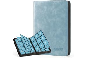 TCGuard Card Binder - 9 Pocket Album Hold Up to 540 Cards, Zippered for Yugioh, MTG & More (Sky Blue)