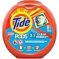 Tide PODS Laundry Detergent Soap PODS, High Efficiency (HE), Clean Breeze, 81 count
