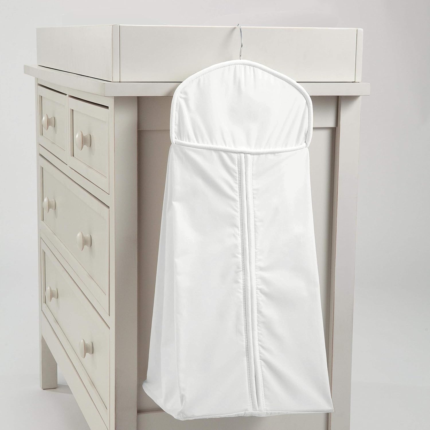 antique white changing table