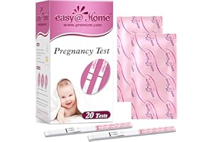 Easy@Home Pregnancy Test Strips: 20 Pack Early Detection Pregnancy Kits - Bulk Highly Sensitive hCG Urine Tests for Home Use 