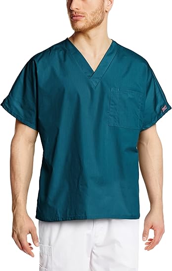 Amazon Co Jp Cherokee レディース オリジナル ユニセックス Vネック スクラブシャツ Us サイズ 5x Large カラー ブルー 服 ファッション小物