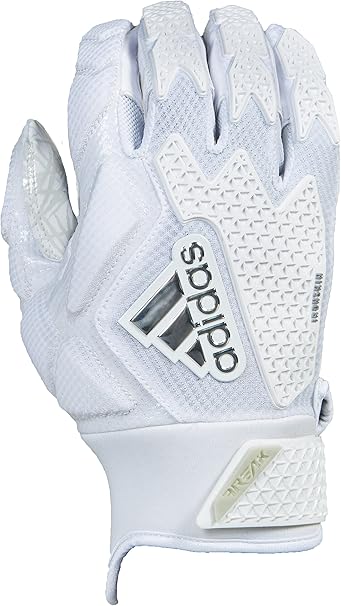 blue and white adidas football gloves