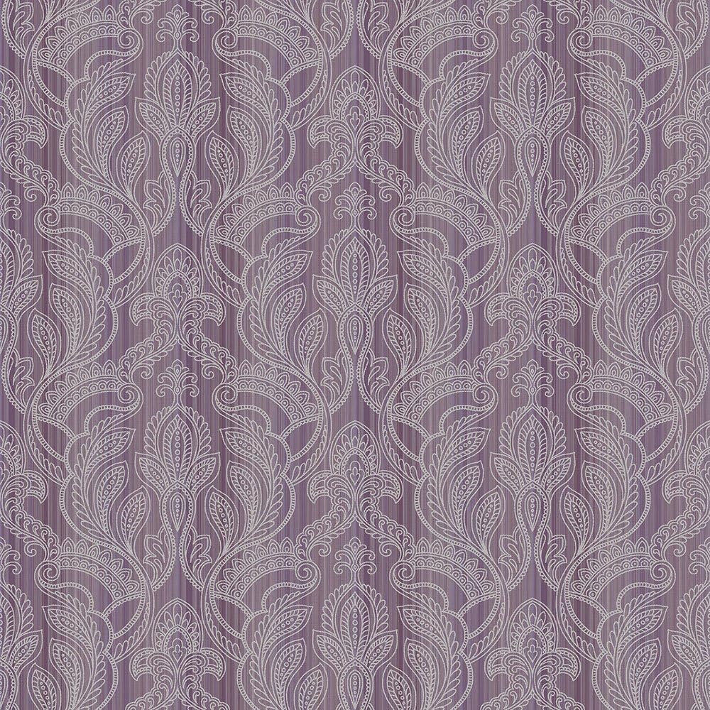 Galerie G34147 Nordic Elements Pretty Damask Wallpaper, Purple, 10m x 53cm, Full roll (10M x 53 cm)