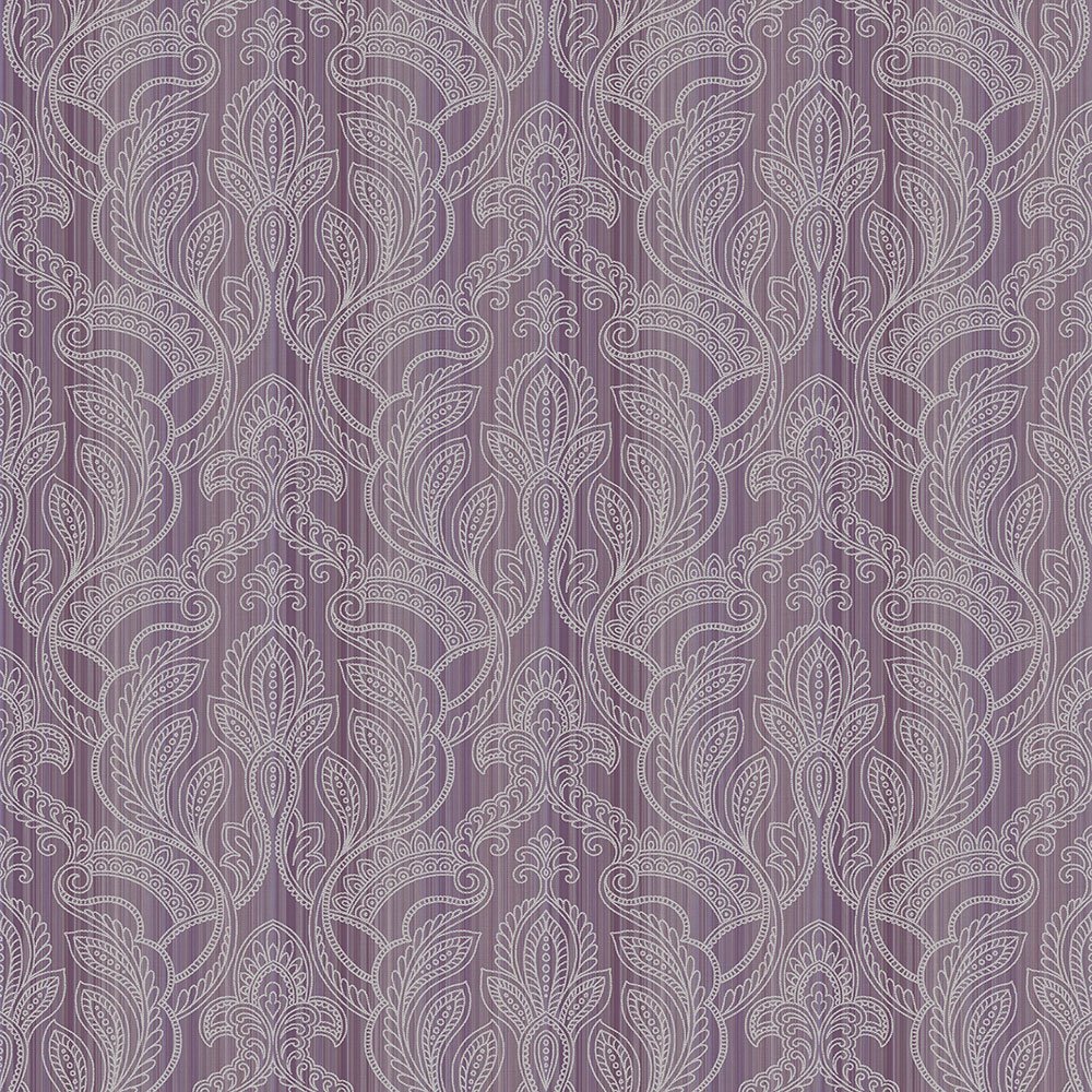 Galerie G34147 Nordic Elements Pretty Damask Wallpaper, Purple, 10m x 53cm