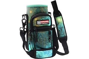 NATURE PIONEOR Water Bottle Carrier with Strap - 25/32/40OZ Neoprene Water Bottle Sling Bag Sleeve Case with 2 Pockets
