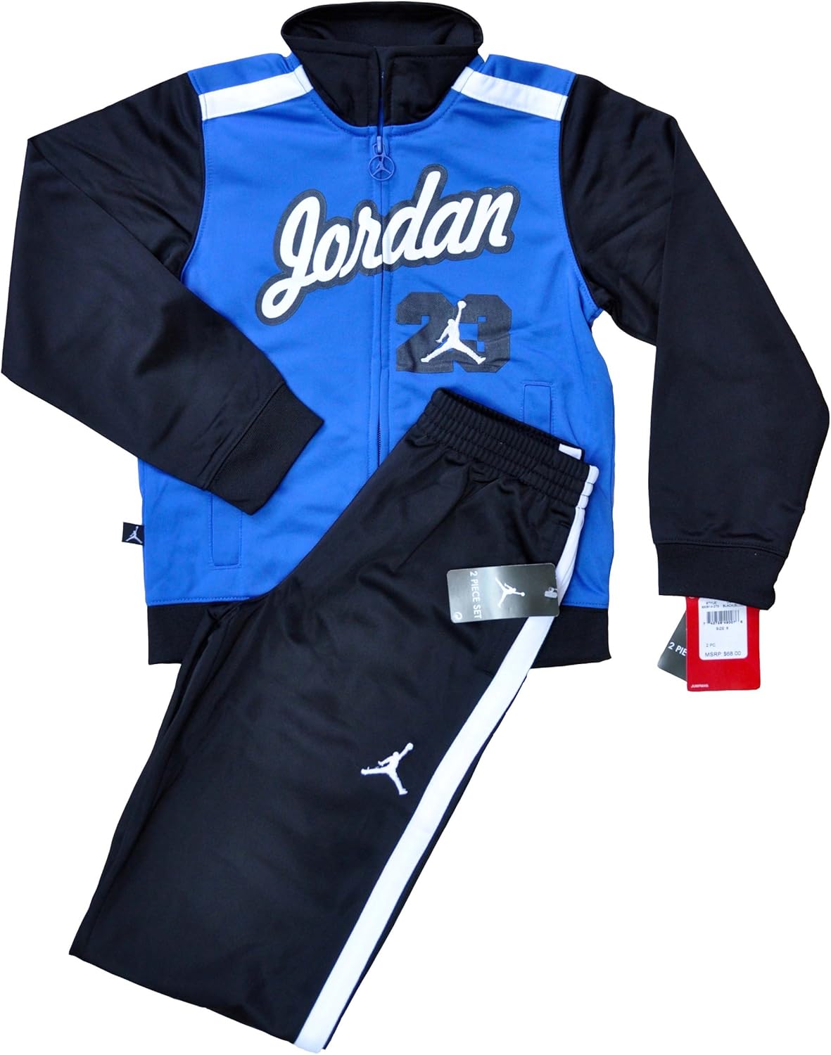 blue and white nike jogging suit