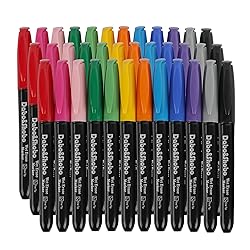 Dabo&Shobo Wet Erase Markers, 36-Count Smudge-Free