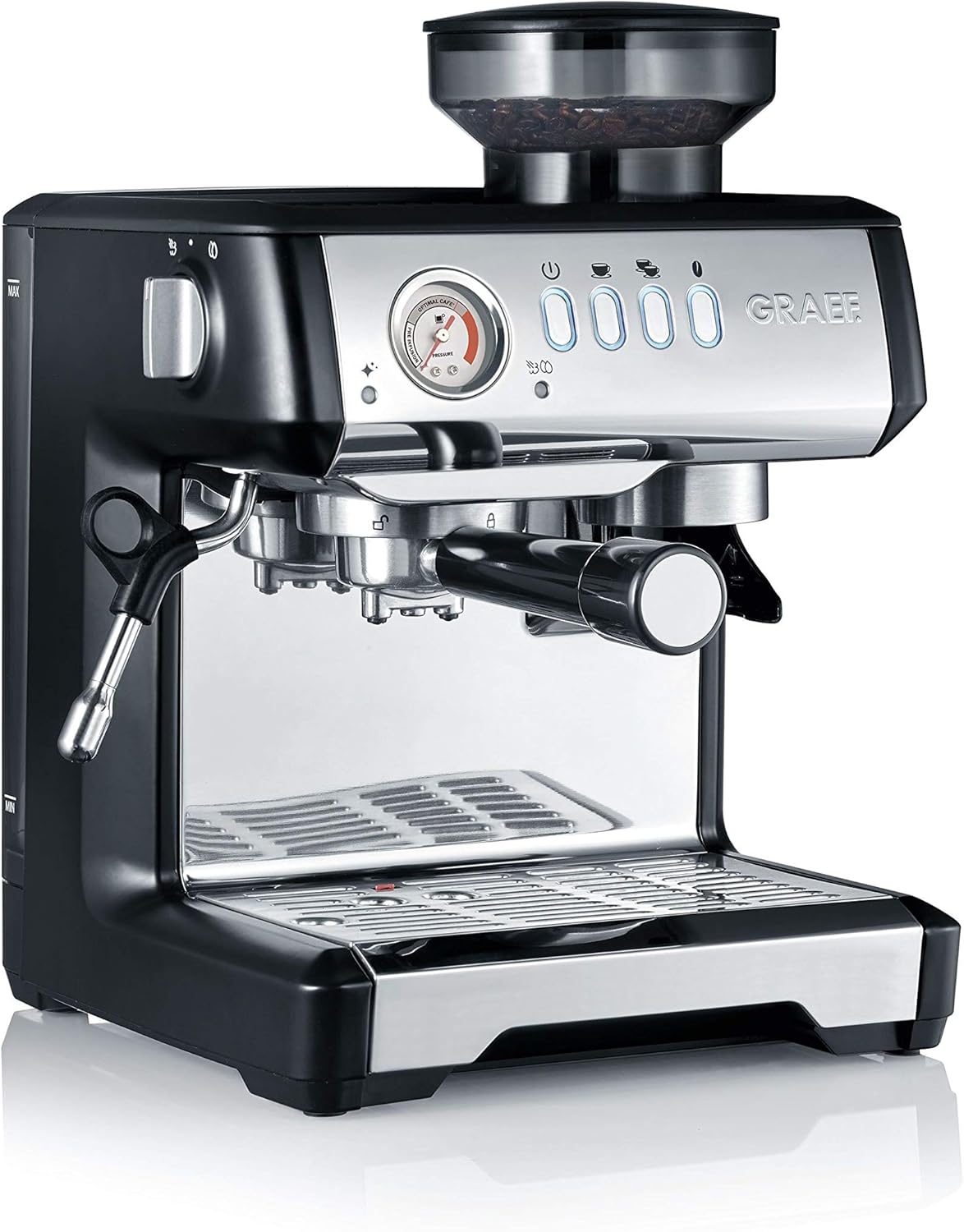 Graef ESM802EU Milegra Siebträger-Espressomaschine, 1600, schwarz