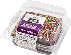 Our Specialty Individual Chocolate Cake Square with Chocolate Icing and Sprinkles, Frozen Bakery Desserts for Birthdays, Part