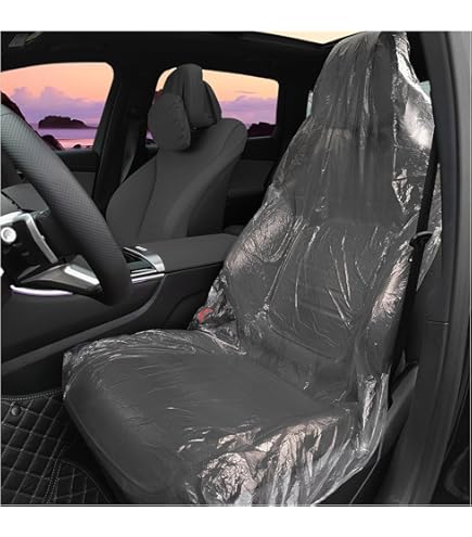 Plastic Seat Covers For Cars Disposable 30-Pack Clear Plastic