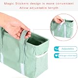 IGNPION Canvas Bedside Hanging Storage Organizer Caddy Green view 5